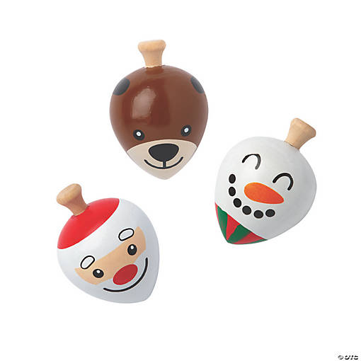 Holiday Spin Tops - 12 Pc.