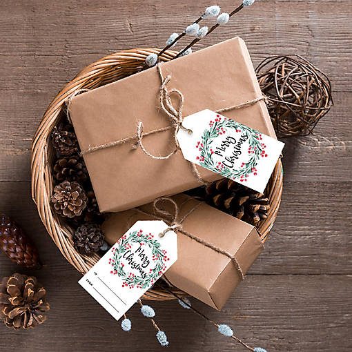 Holly Leaf Christmas To/From Gift Tags