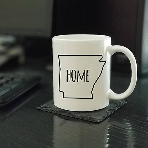 Home Arkansas Text Ceramic Mug