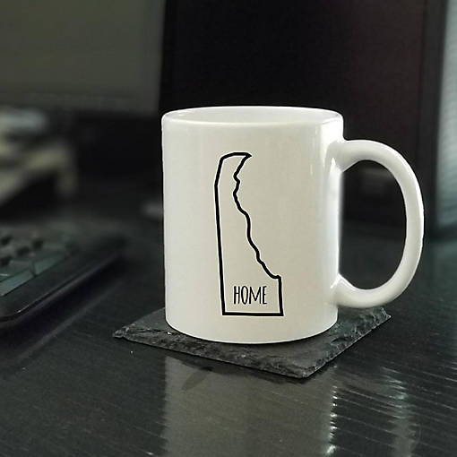 Home Delaware Text Ceramic Mug