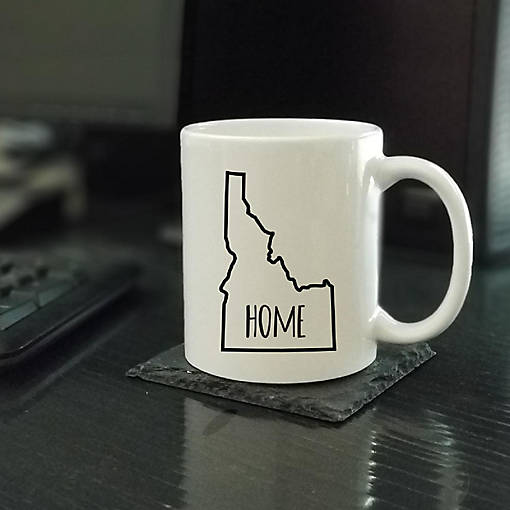 Home Idaho Text Ceramic Mug
