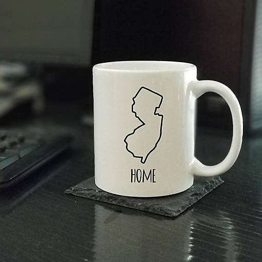 Home New Jersey Text Ceramic Mug