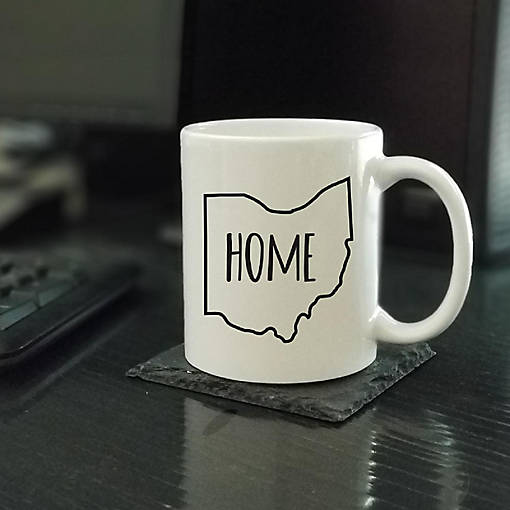 Home Ohio Text Ceramic Mug