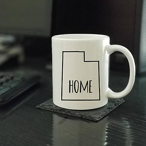 Home Utah Text Ceramic Mug