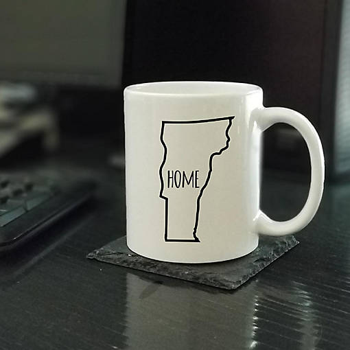 Home Vermont Text Ceramic Mug