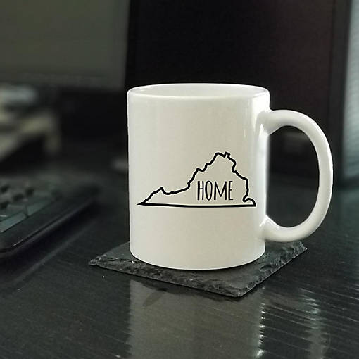 Home Virginia Text Ceramic Mug