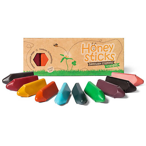 Honeysticks Beeswax Triangle Crayons 10 Pack
