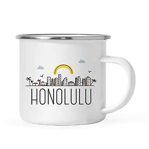 Honolulu Skyline 11oz Camp Mug