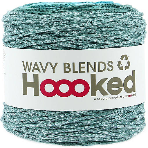 Hoooked Wavy Blends Yarn-Sea Splash