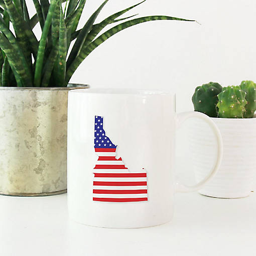 Idaho US Flag Ceramic Mug