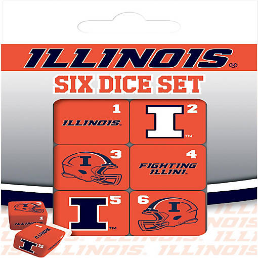 Illinois Fighting Illinois Dice Set - 19mm