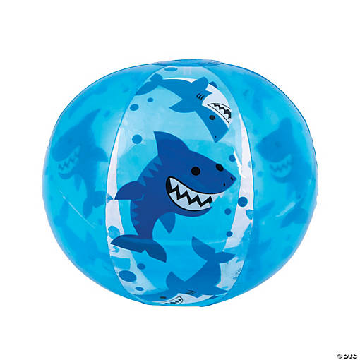 Inflatable 11" Shark Medium Beach Balls - 12 Pc.