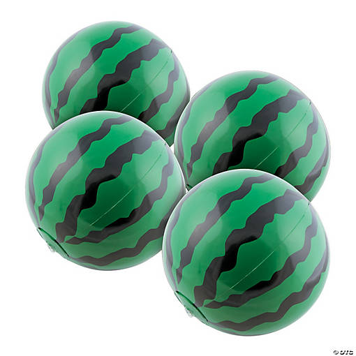 Inflatable 11" Watermelon Medium Beach Balls - 12 Pc.