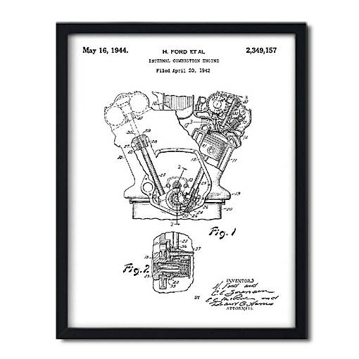 Internal Combustion Engine Art 8.5x11in