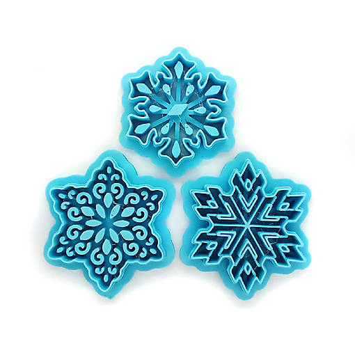Intricate Snowflake Clay Cutters, 3 Styles