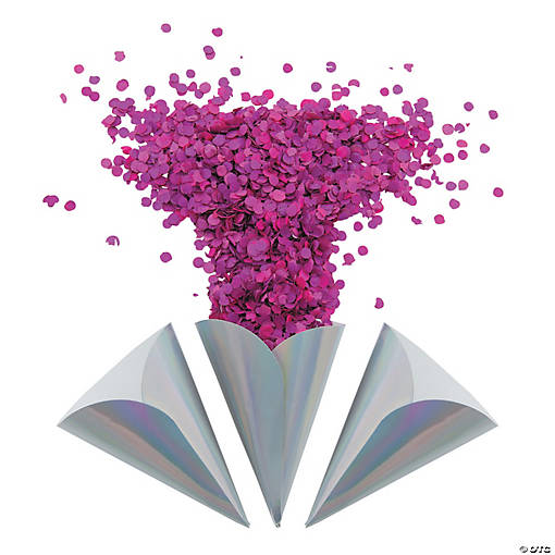 Iridescent Confetti Cone