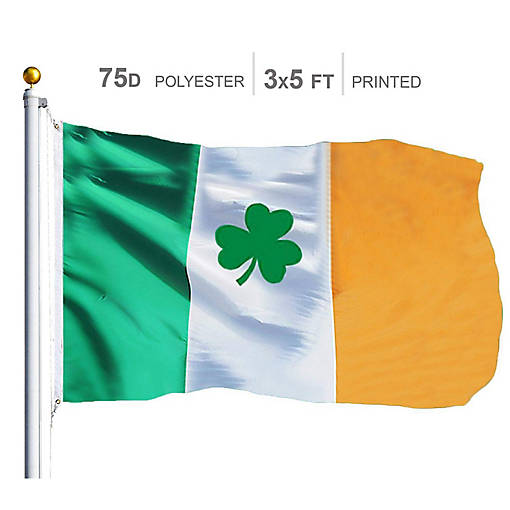 Irish Shamrock Flag 75D Printed Polyester 3x5 Ft