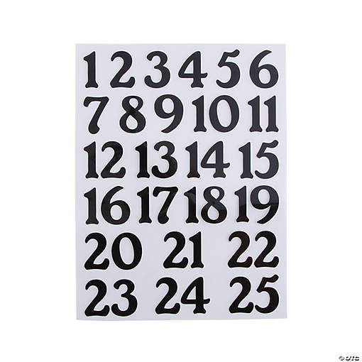 Iron-On Countdown Numbers - 25 Pc.