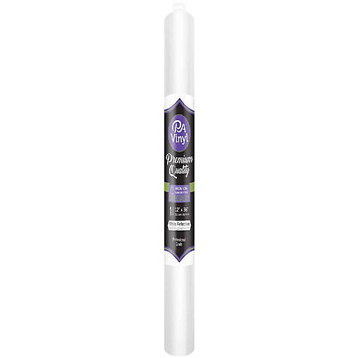 Iron On Vinyl 12x36 Roll White/Reflective