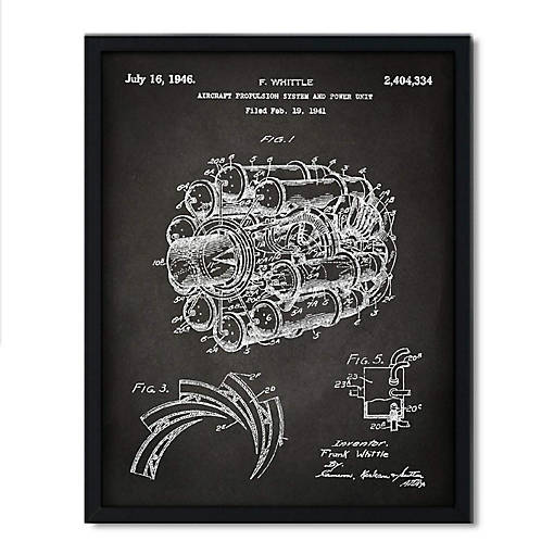 Jet Engine Aviation Patent 8.5x11in