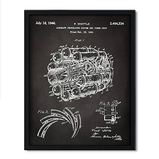 Jet Engine Patent Poster 8.5x11in