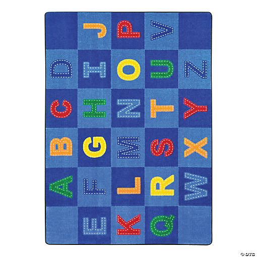 Joy Carpets Patchwork Letters Classroom Rug