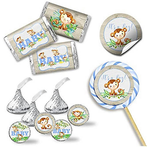 Jungle Monkeys Blue Sticker Bundle 429pc. by AmandaCreation