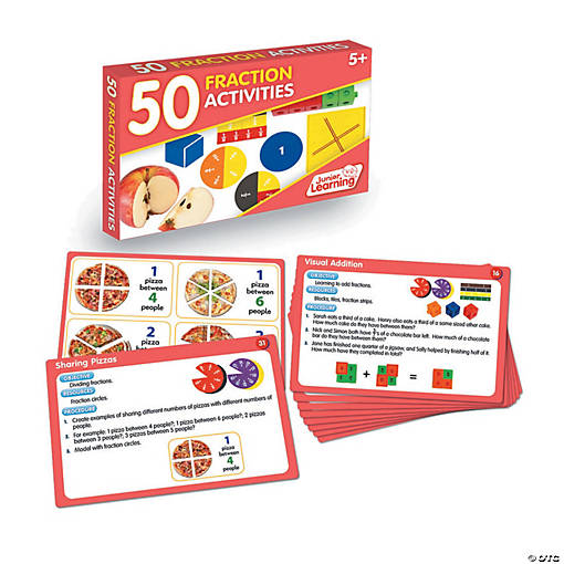 Junior Learning 50 Fraction Activities (Activity Cards Set)