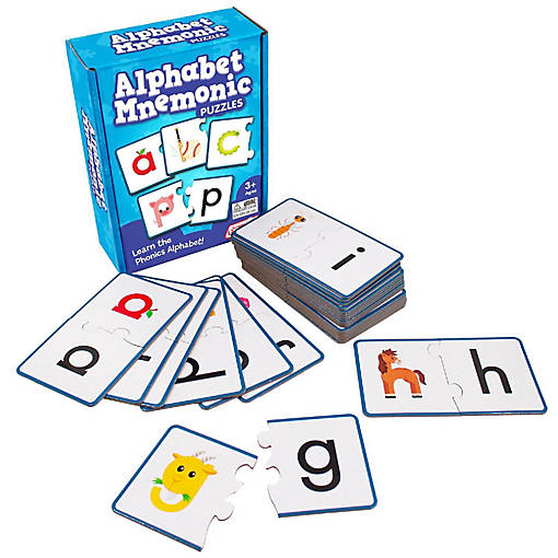 Junior Learning Alphabet Mnemonics Puzzles, 26 Self-Correcting Letter Set