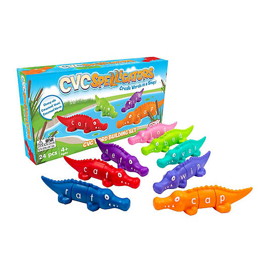 Junior Learning: Cvc Spelligators - 24Pcs Word Building Set, Snap &amp; Create Words