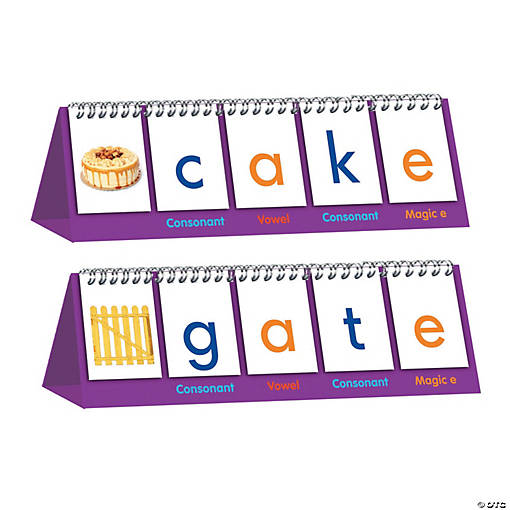 Junior Learning Magic E Flips, Double-sided, Split Diagraph Flip Chart, Set of 3