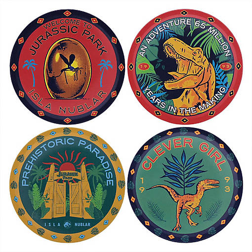 Jurassic Park 4-Piece Printed Drink Coaster Set