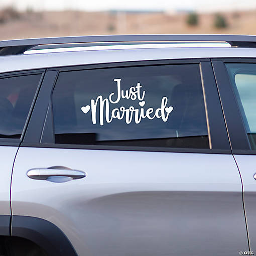 Just Married Car Sticker