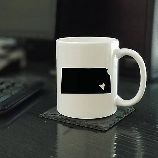 Kansas State Heart Ceramic Mug