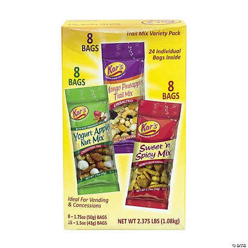 KAR'S Trail Mix Mixed Nuts Variety Pack, 24 Count