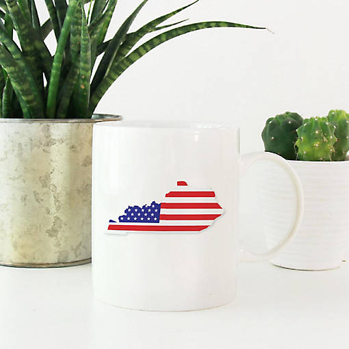 Kentucky US Flag Ceramic Mug