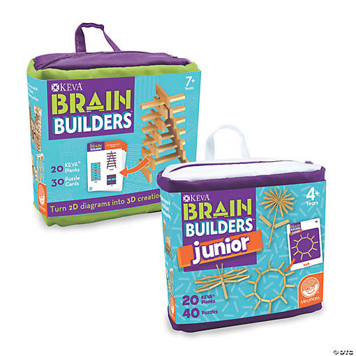 KEVA Brain Builders and Brain Builders Junior: Set of 2