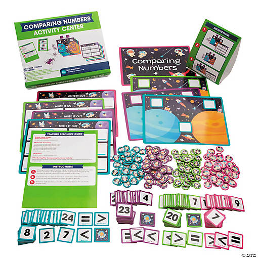 Kindergarten Comparing Numbers Math Educational Activity Classroom Center Kit - 36 Pc.