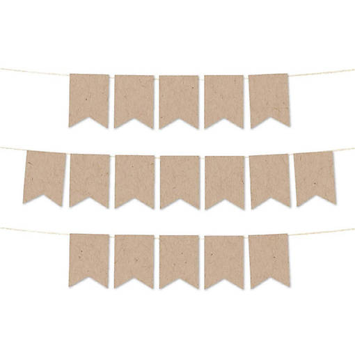 Kraft Brown Pennant Banner