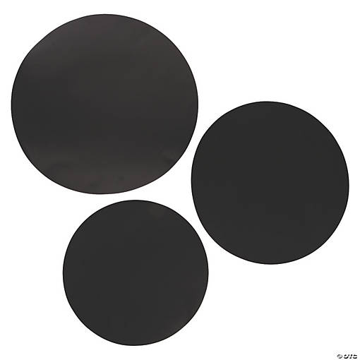 Large Black Dot Cutouts - 12 Pc.