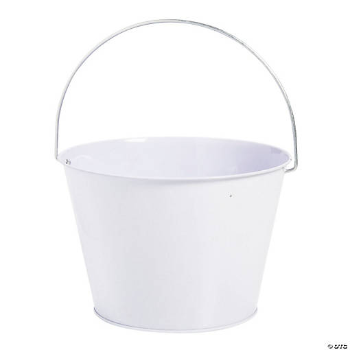Large Galvanized White Pail