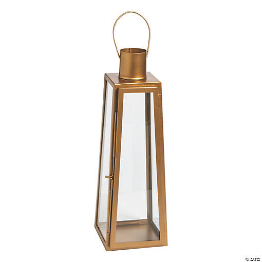 Large Metallic Gold Lantern