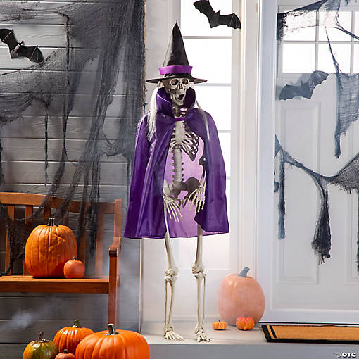 Large Posable Skeleton Witch Outfit