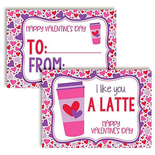 Latte Classroom Valentines 30pc. by AmandaCreation