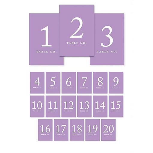 Lavender Perforated Numbers 1 20