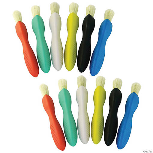 Learning Advantage&amp;#174; Triangle Grip Paint Brushes, 6 Per Pack, 2 Packs