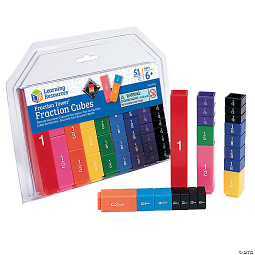 Learning Resources Fraction Tower Cubes: Fraction Set
