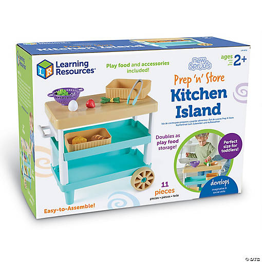 Learning Resources New Sprouts Prep 'n' Store Play Kitchen Island