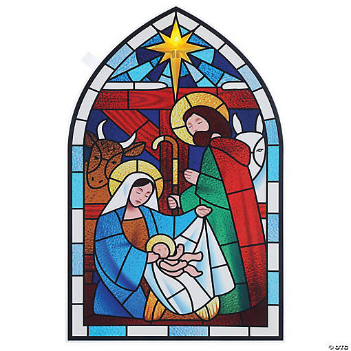 LED Nativity Lighted Decals