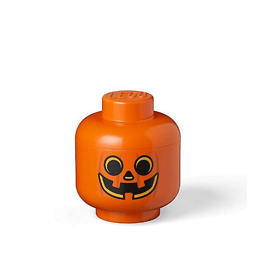 LEGO Small Storage Head  Pumpkin  Orange